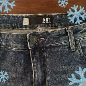 WINTER SALE! Kut from the Kloth Dark Blue Crop Jeans Size 14